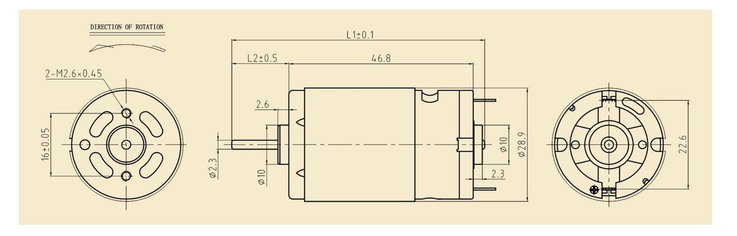 390SA motor outline